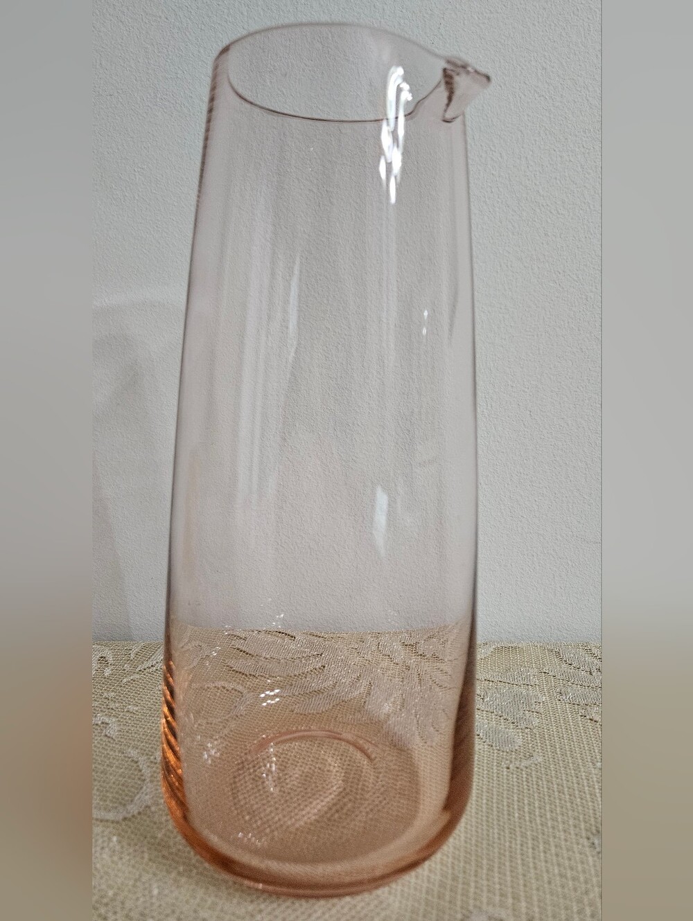 Ikea Intagande Pink Glass Carafe Pitcher & (2) Drinking Glasses Set Aaron Probyn - Picture 5 of 8
